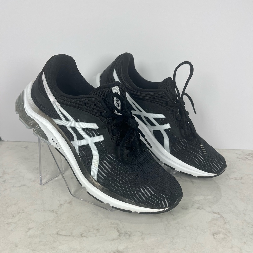 Asics Black White Women's Gel Kayano 27 MK Athletic Running Sneakers